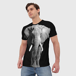 Футболка мужская Старый слон, цвет: 3D-принт — фото 2