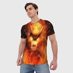 Футболка мужская Fire Wolf, цвет: 3D-принт — фото 2
