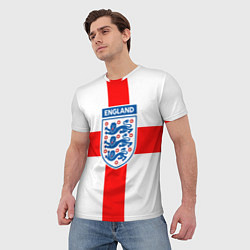 Футболка мужская Сборная Англии, цвет: 3D-принт — фото 2