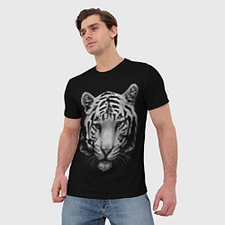 Футболка мужская Серый тигр, цвет: 3D-принт — фото 2
