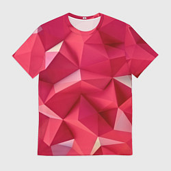 Футболка мужская Розовые грани, цвет: 3D-принт