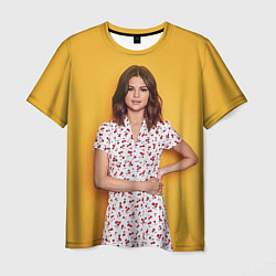 Футболка мужская Selena Gomez: Yellow Style, цвет: 3D-принт