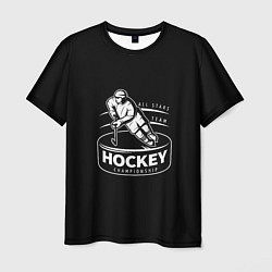 Футболка мужская Championship Hockey!, цвет: 3D-принт