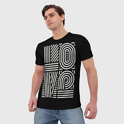 Футболка мужская L O V E, цвет: 3D-принт — фото 2