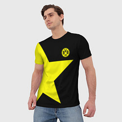 Футболка мужская FC Borussia Dortmund: Star, цвет: 3D-принт — фото 2