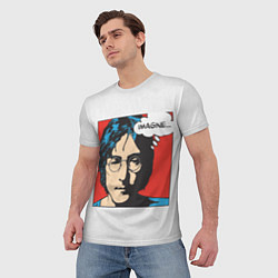 Футболка мужская John Lennon: Imagine, цвет: 3D-принт — фото 2