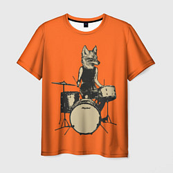 Футболка мужская Drums Fox, цвет: 3D-принт