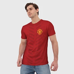 Футболка мужская Manchester United: Red Lines, цвет: 3D-принт — фото 2