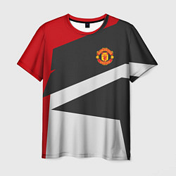 Футболка мужская FC Manchester United: Sport Geometry, цвет: 3D-принт