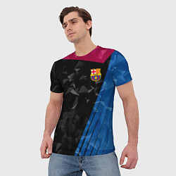 Футболка мужская FC Barcelona: Abstract, цвет: 3D-принт — фото 2