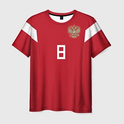 Футболка мужская Сборная России: Глушаков ЧМ 2018, цвет: 3D-принт
