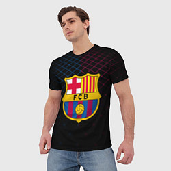 Футболка мужская FC Barcelona Lines, цвет: 3D-принт — фото 2