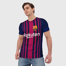 Футболка мужская FC Barcelona: Rakuten, цвет: 3D-принт — фото 2