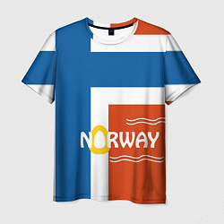 Футболка мужская Norway Flag, цвет: 3D-принт