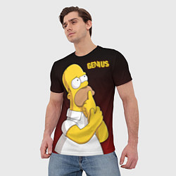 Футболка мужская Homer Genius, цвет: 3D-принт — фото 2