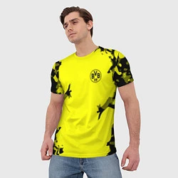 Футболка мужская FC Borussia Dortmund: Yellow Original, цвет: 3D-принт — фото 2
