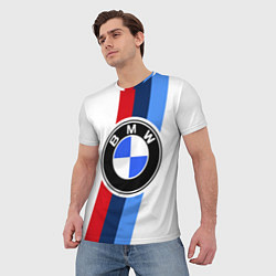 Футболка мужская BMW M: White Sport, цвет: 3D-принт — фото 2