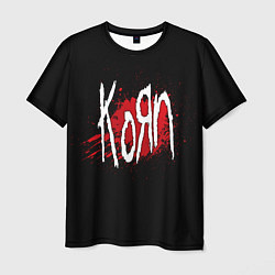 Футболка мужская Korn: Blood цвета 3D-принт — фото 1