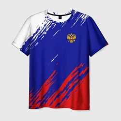 Футболка мужская RUSSIA SPORT, цвет: 3D-принт