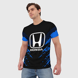 Футболка мужская Honda: Blue Anger, цвет: 3D-принт — фото 2