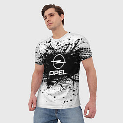Футболка мужская Opel: Black Spray, цвет: 3D-принт — фото 2