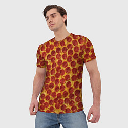 Футболка мужская Пицца пепперони, цвет: 3D-принт — фото 2