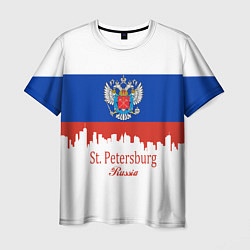 Футболка мужская St. Petersburg: Russia, цвет: 3D-принт