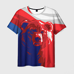 Футболка мужская Российский медведь, цвет: 3D-принт