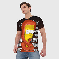 Футболка мужская Bart: Thug Life, цвет: 3D-принт — фото 2