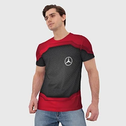 Футболка мужская Mercedes Benz: Metal Sport, цвет: 3D-принт — фото 2