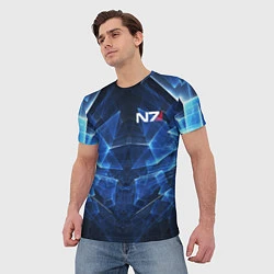 Футболка мужская Mass Effect: Blue Armor N7, цвет: 3D-принт — фото 2