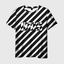 Футболка мужская BTS: B&W Stripes, цвет: 3D-принт