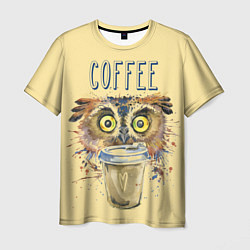 Футболка мужская Owls like coffee, цвет: 3D-принт