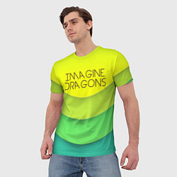 Футболка мужская Imagine Dragons: Lime Colour, цвет: 3D-принт — фото 2