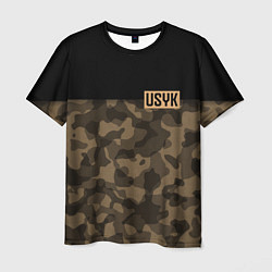 Футболка мужская USYK Camo, цвет: 3D-принт