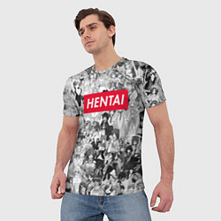 Футболка мужская HENTAI, цвет: 3D-принт — фото 2