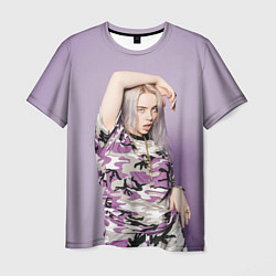 Футболка мужская Billie Eilish: Violet Camo, цвет: 3D-принт