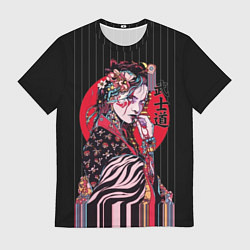Футболка мужская Гейша, цвет: 3D-принт