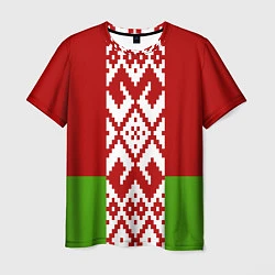 Футболка мужская Беларусь флаг, цвет: 3D-принт