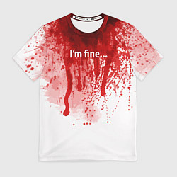 Футболка мужская Im fine halloween, цвет: 3D-принт