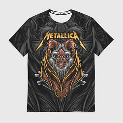 Футболка мужская Metallica мышь летучая, цвет: 3D-принт