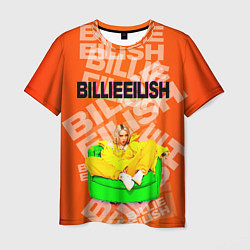 Футболка мужская Billie Eilish: Orange Mood, цвет: 3D-принт