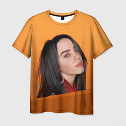 Футболка мужская BILLIE EILISH: Orange Mood, цвет: 3D-принт