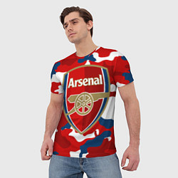Футболка мужская Arsenal, цвет: 3D-принт — фото 2