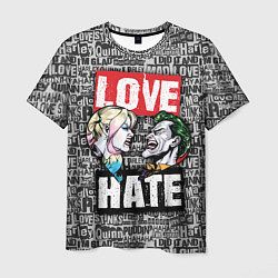 Футболка мужская Love Hate, цвет: 3D-принт