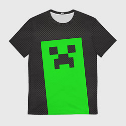 Футболка мужская MINECRAFT карбон, цвет: 3D-принт