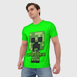 Футболка мужская MINECRAFT CREEPER, цвет: 3D-принт — фото 2