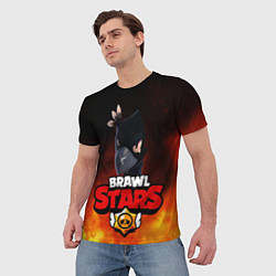 Футболка мужская Brawl Stars - Crow, цвет: 3D-принт — фото 2