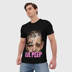 Футболка мужская Lil Peep, цвет: 3D-принт — фото 2