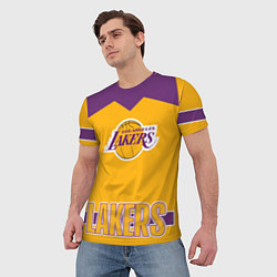 Футболка мужская Los Angeles Lakers, цвет: 3D-принт — фото 2